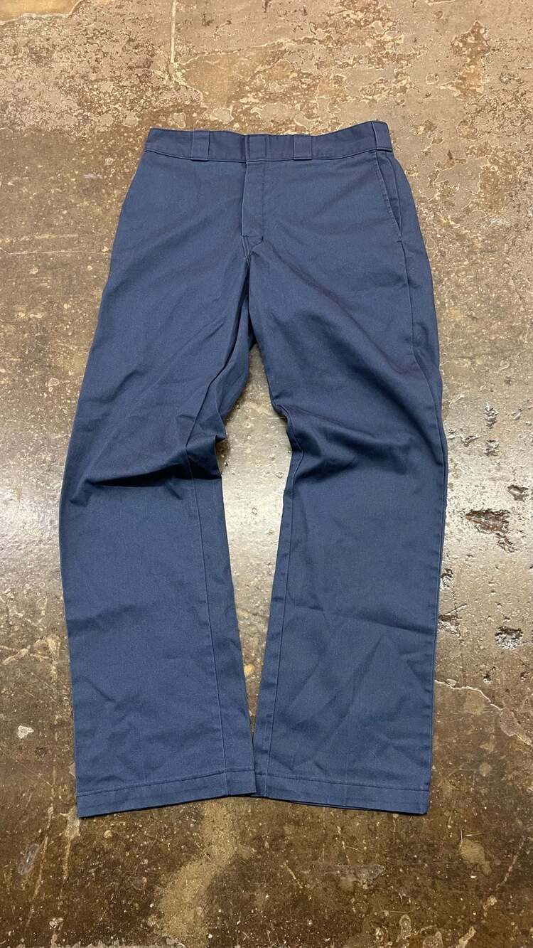 Dickies Original 874 Work Pants Size 32x32 Blue Chino Trousers
